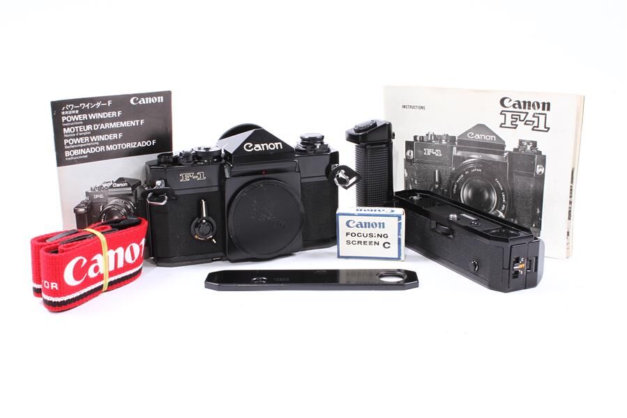 Used Canon F-1 35mm Film SLR Camera Body with Power Winder F