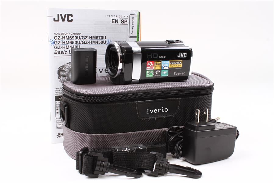Used JVC HD Everio GZ-HM650BU 40x Optical Zoom Video