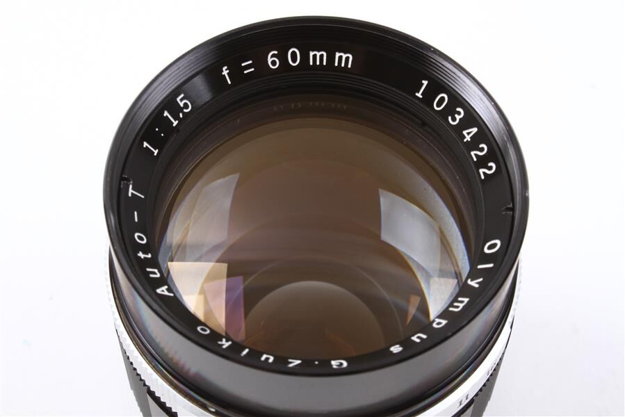 Olympus G.Zuiko Auto-T 60mm F1.5｜B217 Repaired [Exc+5] Olympus G.Zuiko Auto T 60mm f1.5 Pen F Lens