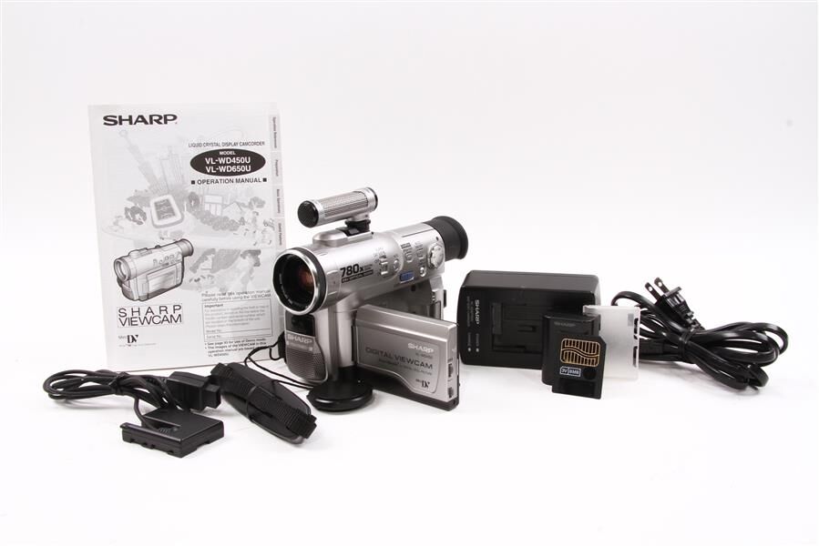 Used Sharp VL-WD450U Digital Viewcam Video Camcorder - Green
