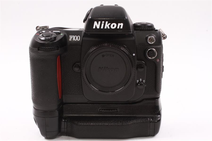 Used Nikon F100 35mm SLR Camera Body w/ MB-15 Grip - Green