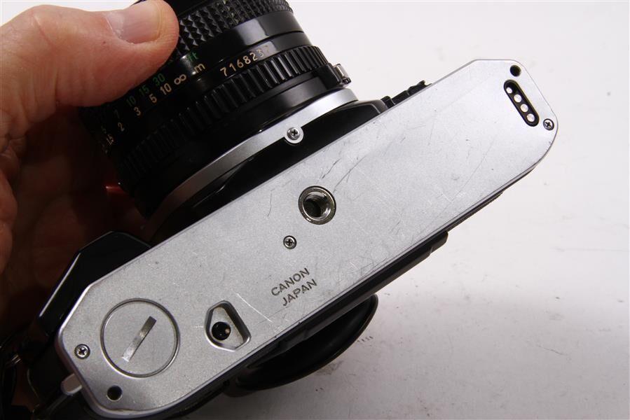 Used Canon AE-1 Program 35mm Film SLR Camera w/ FD 50mm f/1.8 Lens