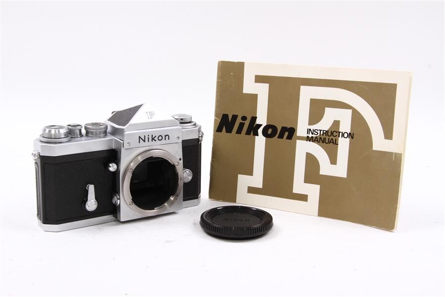 Used Nikon F 35mm Film SLR Camera w/ Eye Level Standard Prism