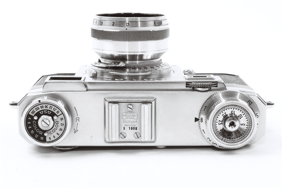 Zeiss Contax IIa Rangefinder Black Dial Film Camera w