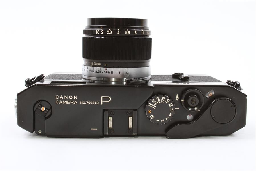 クリスマスファッション Rangefinder Black P Canon Camera Aperture Black & Meter w/ フィルムカメラ