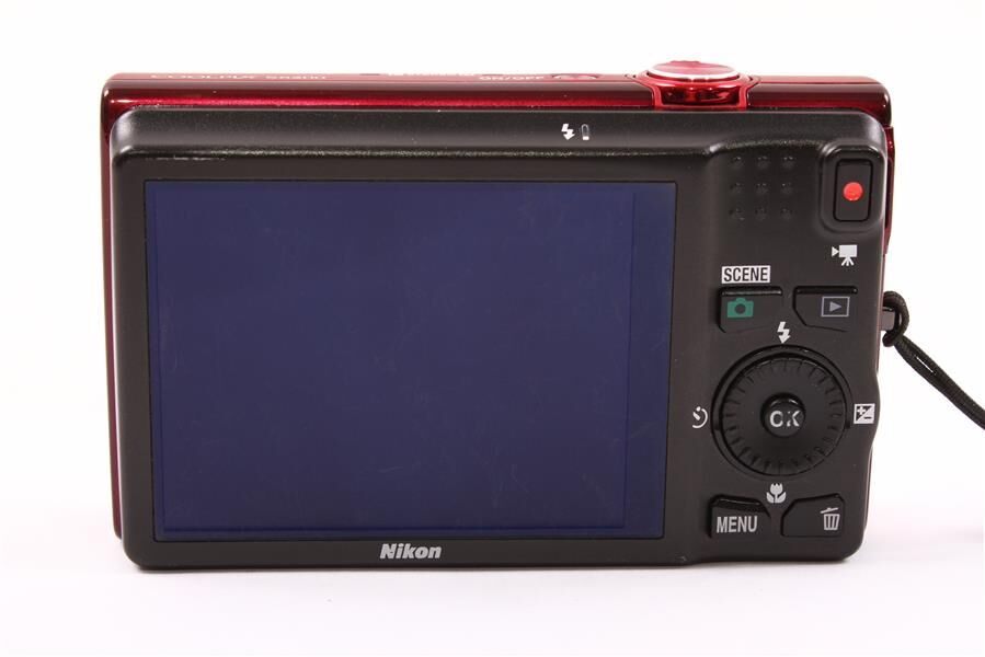 Used Nikon Coolpix S6200 Digital Point & Shoot Camera (Red