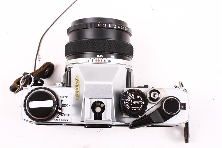Used Olympus OM-10 35mm SLR Film Camera w/ 50mm f/1.8 Lens - Green