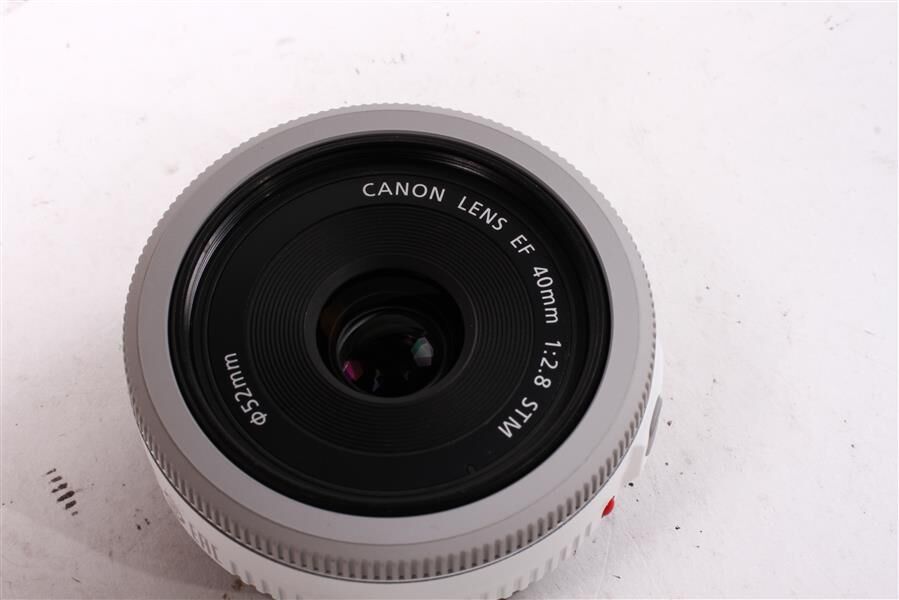 Used Canon EF 40mm f/2.8 STM Pancake Lens (White) - Green Mountain