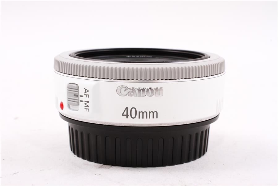 Used Canon EF 40mm f/2.8 STM Pancake Lens (White) - Green Mountain